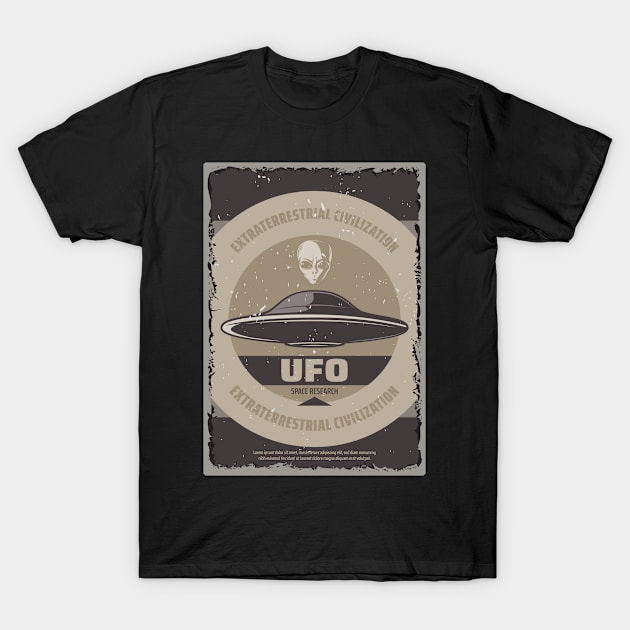 Ufo t shirt T-Shirt by Vine Time T shirts